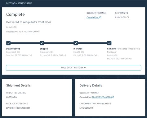 landmark parcel tracking